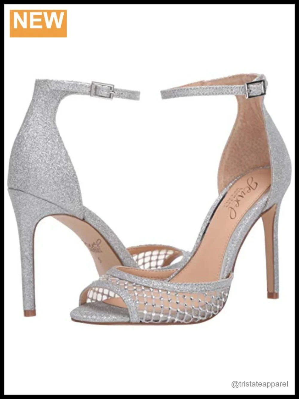 Nakisha Platform Stiletto Heeled Sandal with Ankle Strap and Rhinestone Details